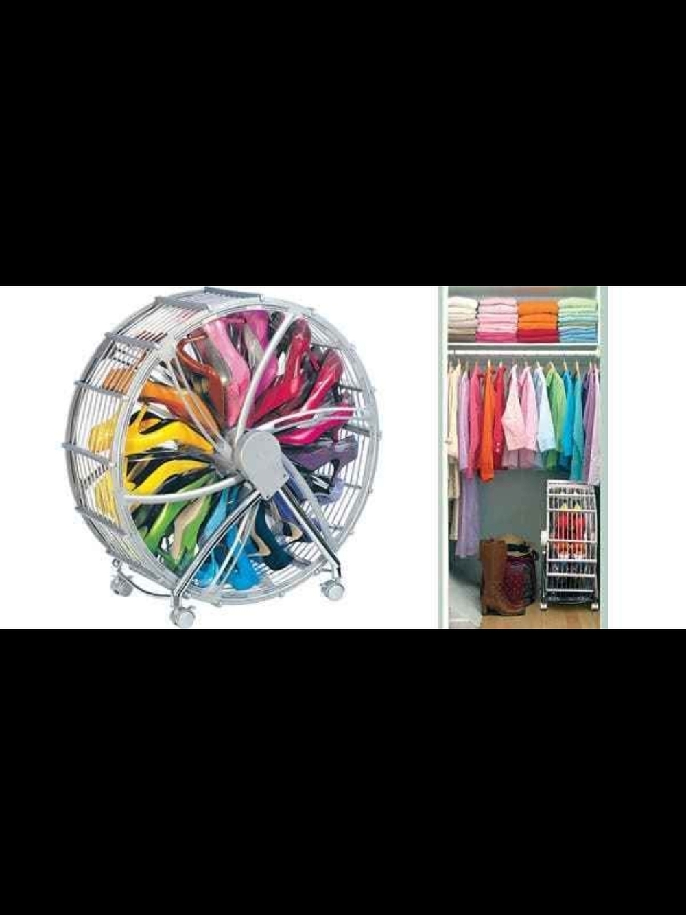 Rakku Shoe Wheel Organizer fits up to 20 pairs (NOT A HAMSTER WHEEL)